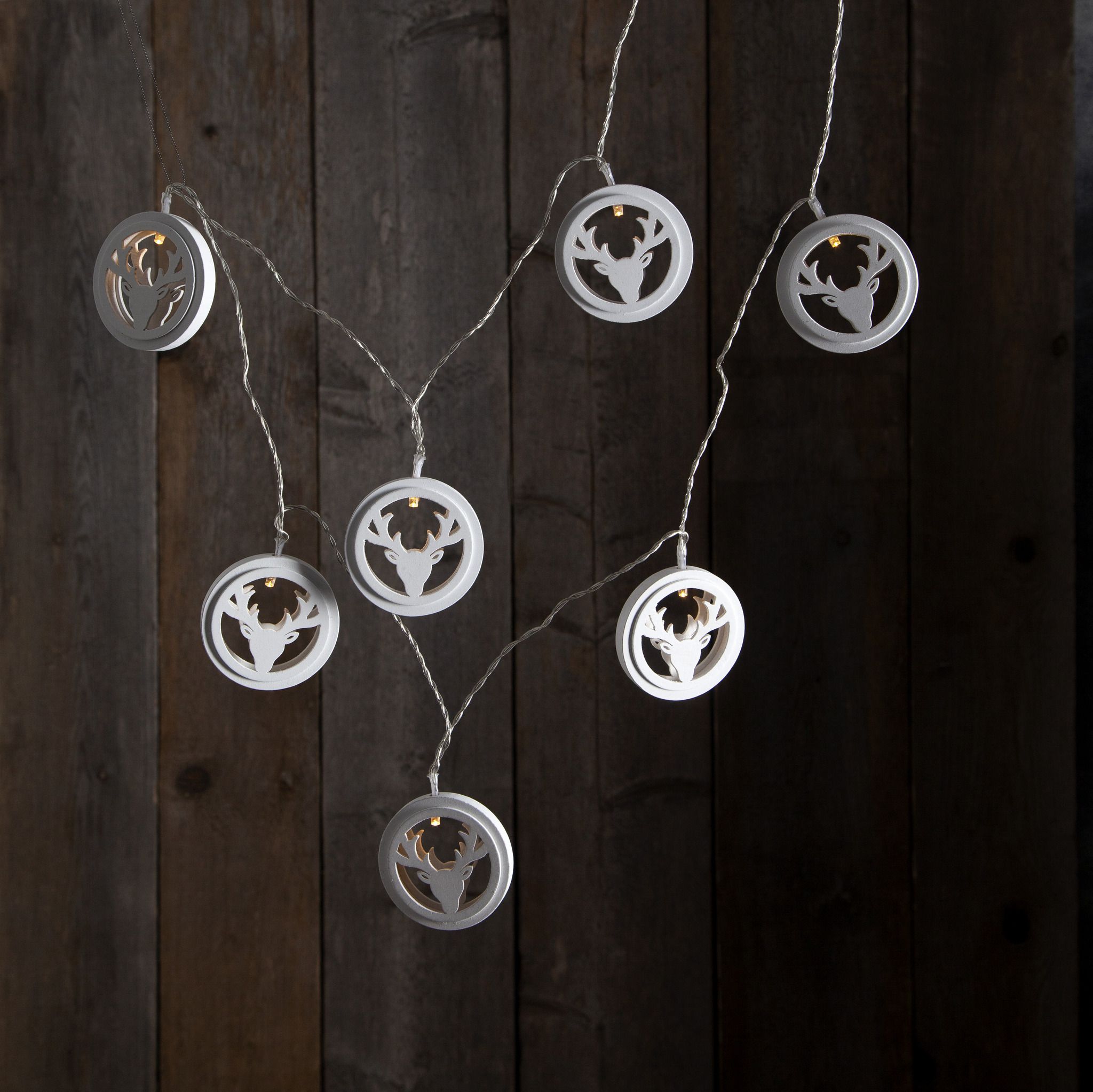 Lichterkette Woodworks - IP20, Warmweiss, 10 LED