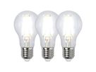 Trio-Pack S-Light LED Filament E27 Leuchtmittel (4000K) - E27, 7W, 806lm, 4000K, nicht dimmbar, D=60mm, H=105mm