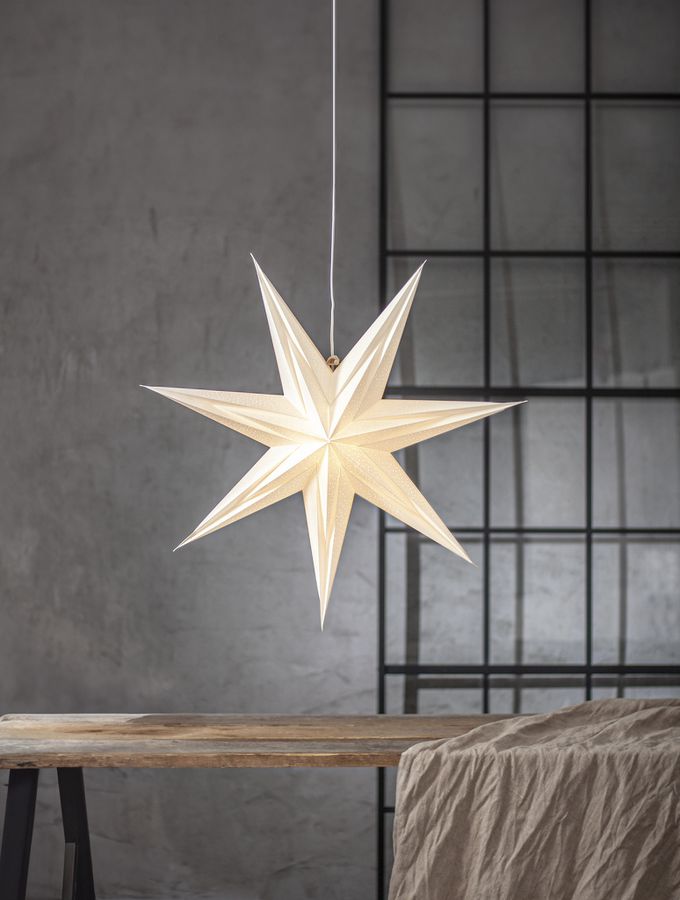Papierstern Holly - IP20, Weiss