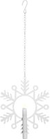 Indoor Dekoration Flamme Snow - Indoor, Weiss, 29cm, Timerfunktion