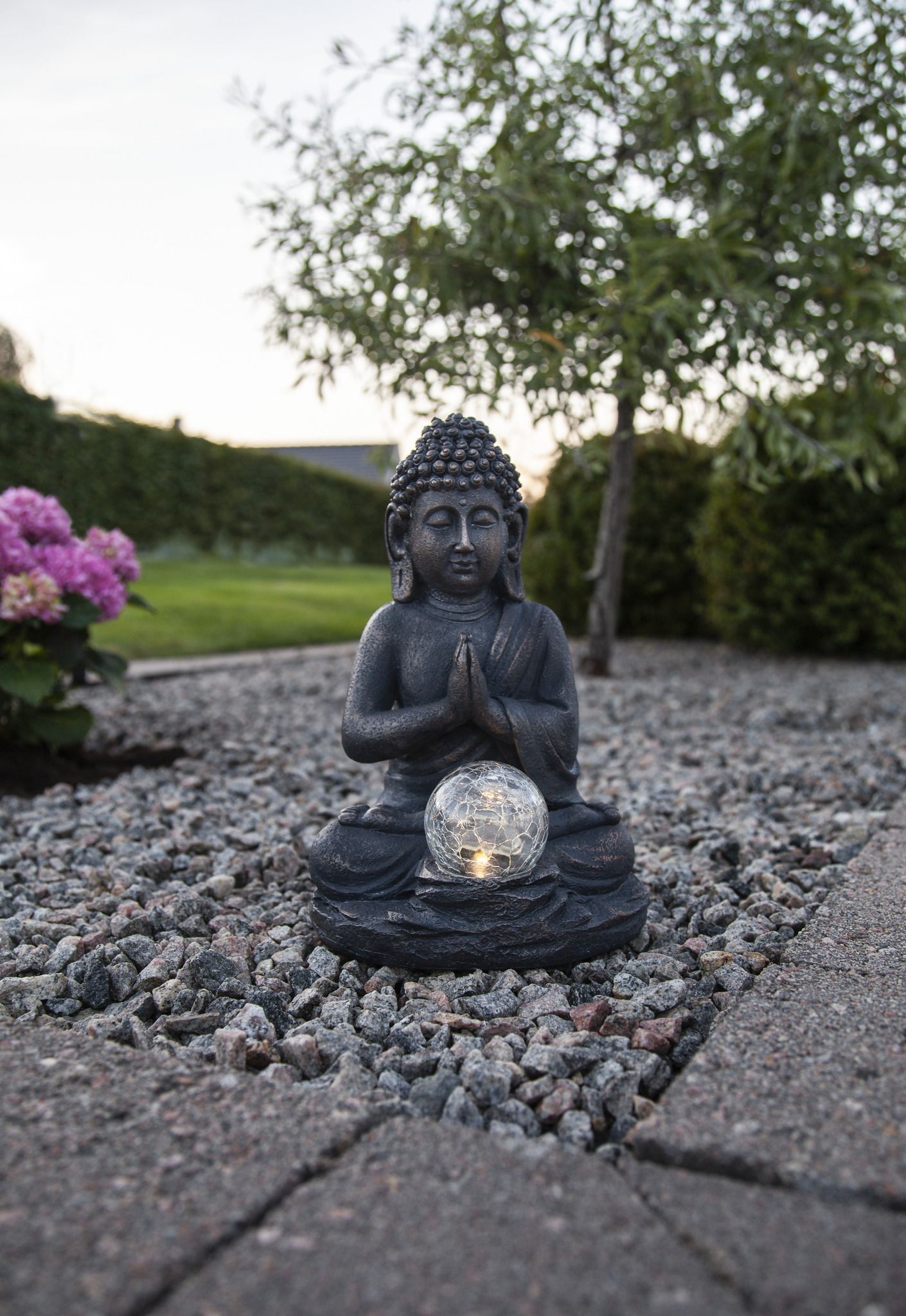 Solar Decoration Buddha - IP44, Warmweiss, Dämmerungssensor
