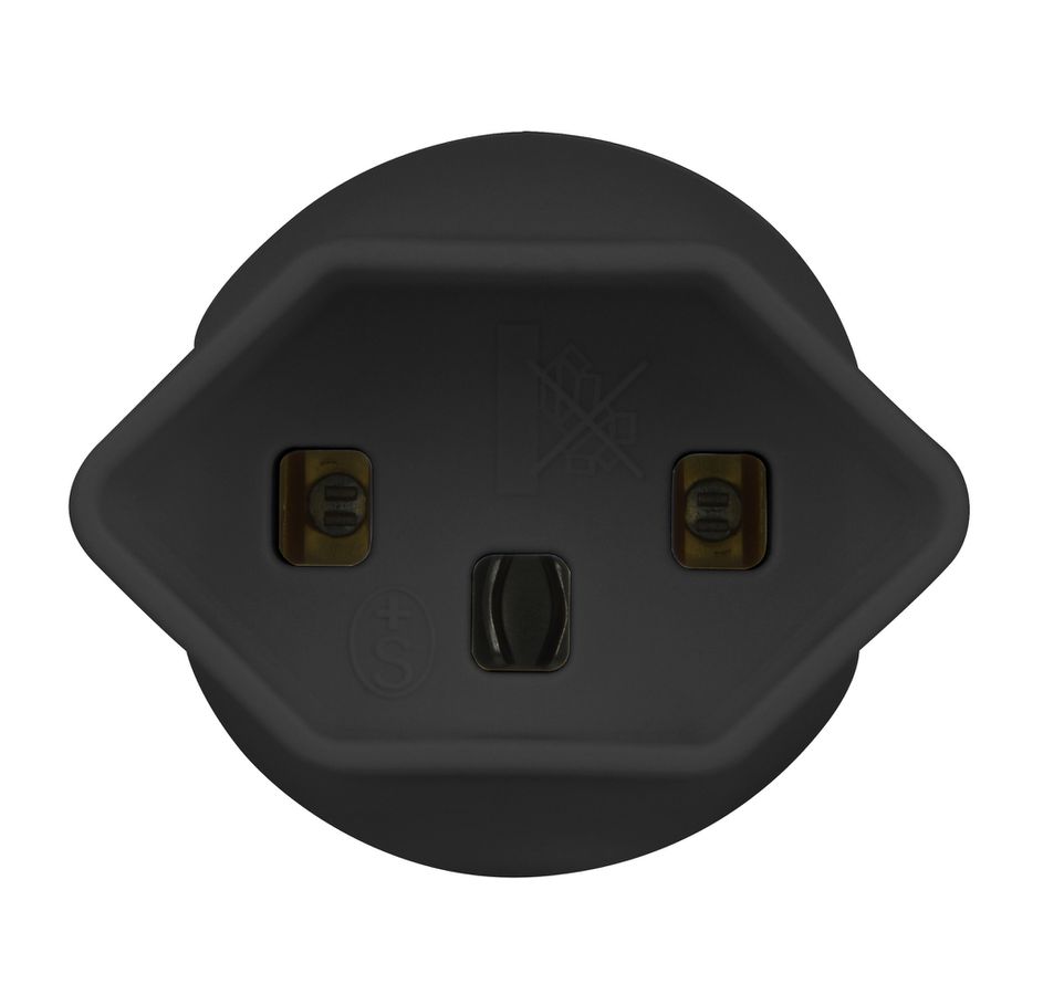 Reiseadapter CH-SchuKo - CH-T23 nach Schuko, 16A, kein Kinderschutz, schwarz