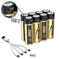 Li-Ion Akkus Mignon AA Typ 2000 (min. 1800 mAh) 8er Karton - 8er Box