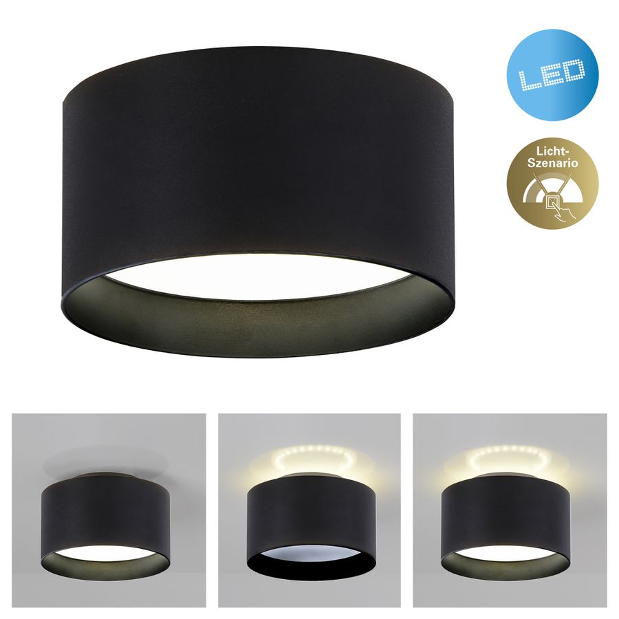 LED Spot Trios d: 14cm schwarz - LED fest verbaut, 4000K, neutralweiss