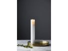 Candela in plastica a LED  M-Twinkle - Indoor, Weiss, 30cm Höhe, Timerfunktion