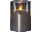 LED Pillar Kerze M-Twinkle - Indoor, Schwarz, 10cm Höhe, Timerfunktion