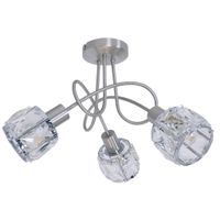 LED Deckenleuchte Josefa - E14, 3x4W, 3x475lm, 3000K, IP20, stahl-blank, nicht dimmbar, Leuchtmittel inkl., D=380mm, H=240mm