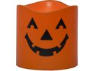 LED Pillar Kerze Halloween - Indoor, Orange, 15cm Höhe, keine Timerfunktion