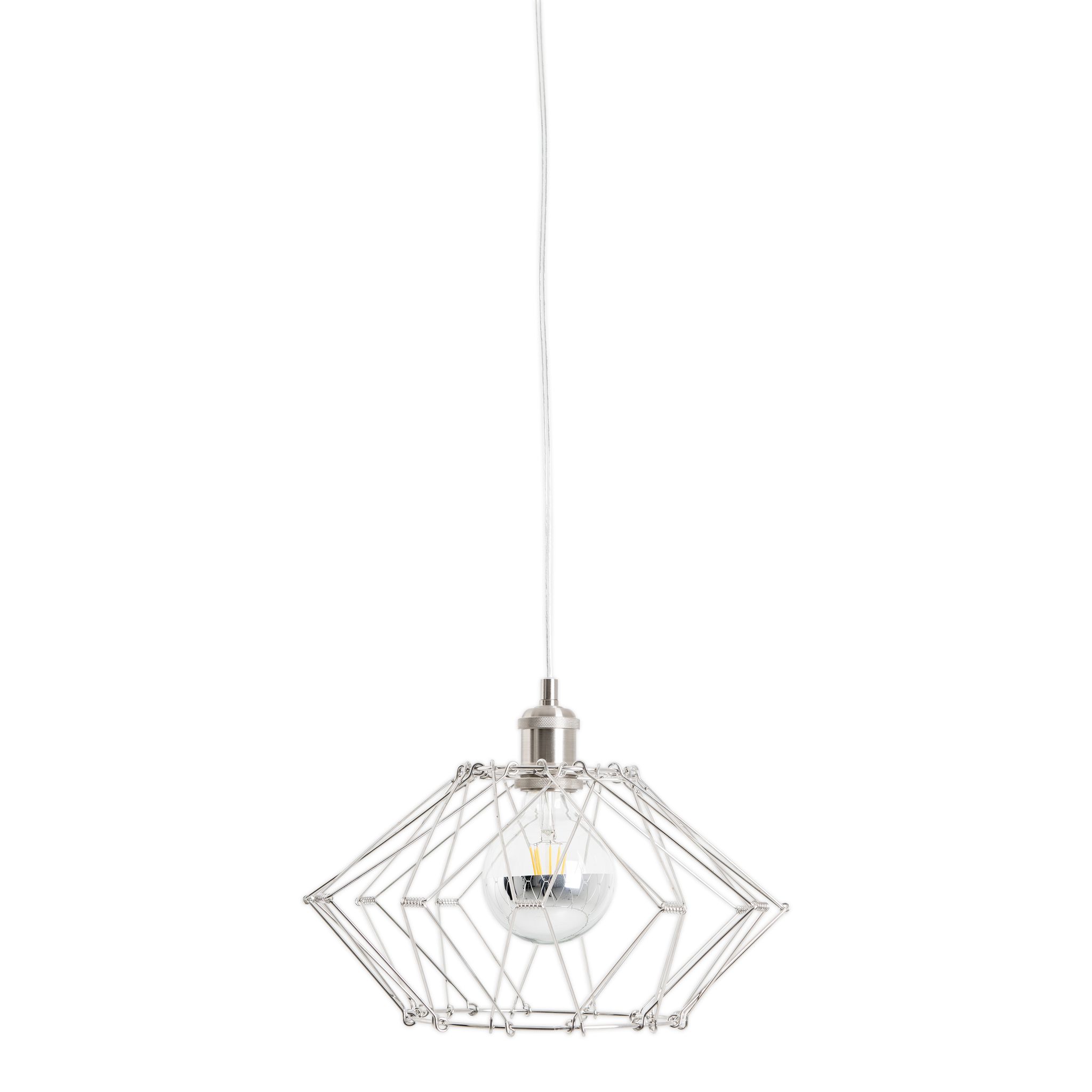 Metall-Pendelleuchte Fyn d:40cm silberfarben - E27, 40W, IP20
