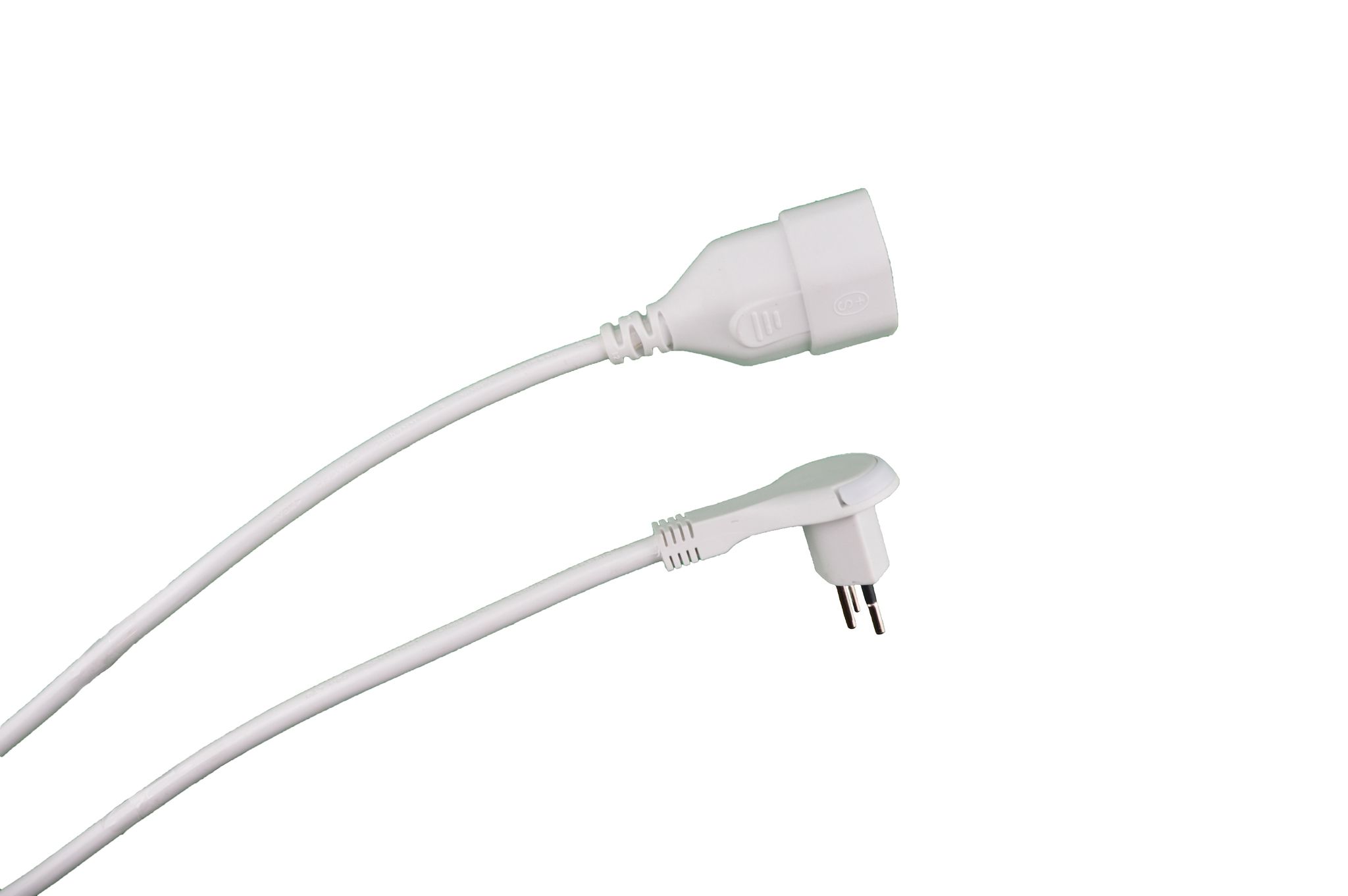 Flat Câble de rallonge, 5m - 5m, weiss, H05VV-F 3G1.0mm2, mit Kinderschutz, 230V - 10A