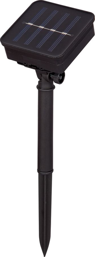 Solar Lichterkette Antares Balcony - AKKU 1x1.2V 400mAh, 2100K , IP44, Kunststoff, Solarpanel mit Drehclip und Spike , L=4100mm, D=80mm