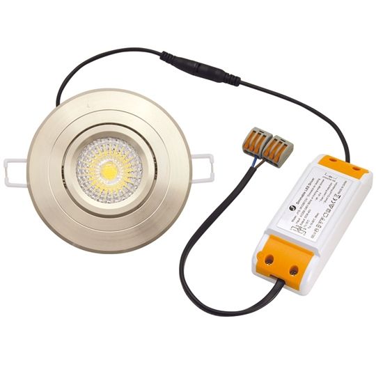 Homestar Set` 350mA/8W, 600lm, 3000K, CRI80, IP20 40°, Da/D 70/100mm, nickel gebürstet, - Homestar Set` 350mA/8W, 600lm, 3000K, CRI80, IP20 40°, Da/D 70/100mm, nickel gebürstet,