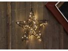 Outdoor Decoration Vicke Star 30cm - Indoor, Outdoor, Warmweiss, Braun