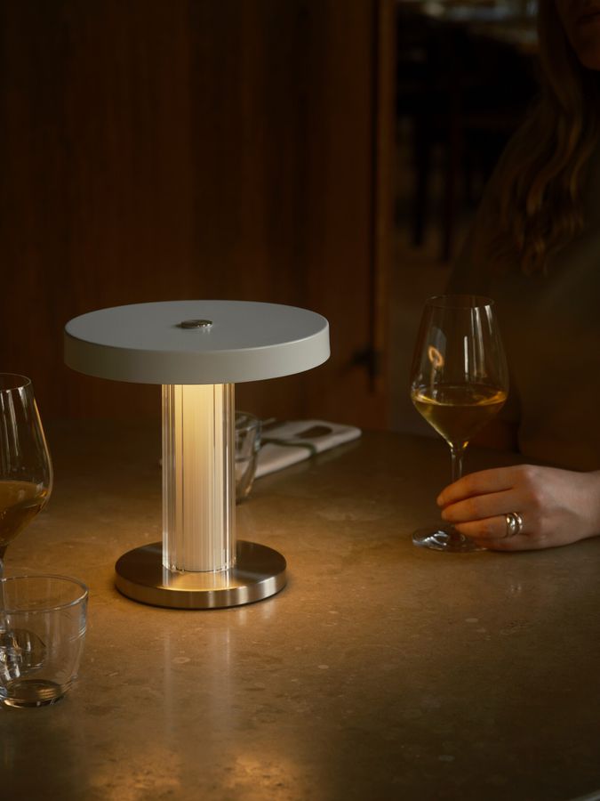Akku Tischleuchte Trezzi Weiss - LED-Modul, 4W, 3000K, 225Lm, IP20