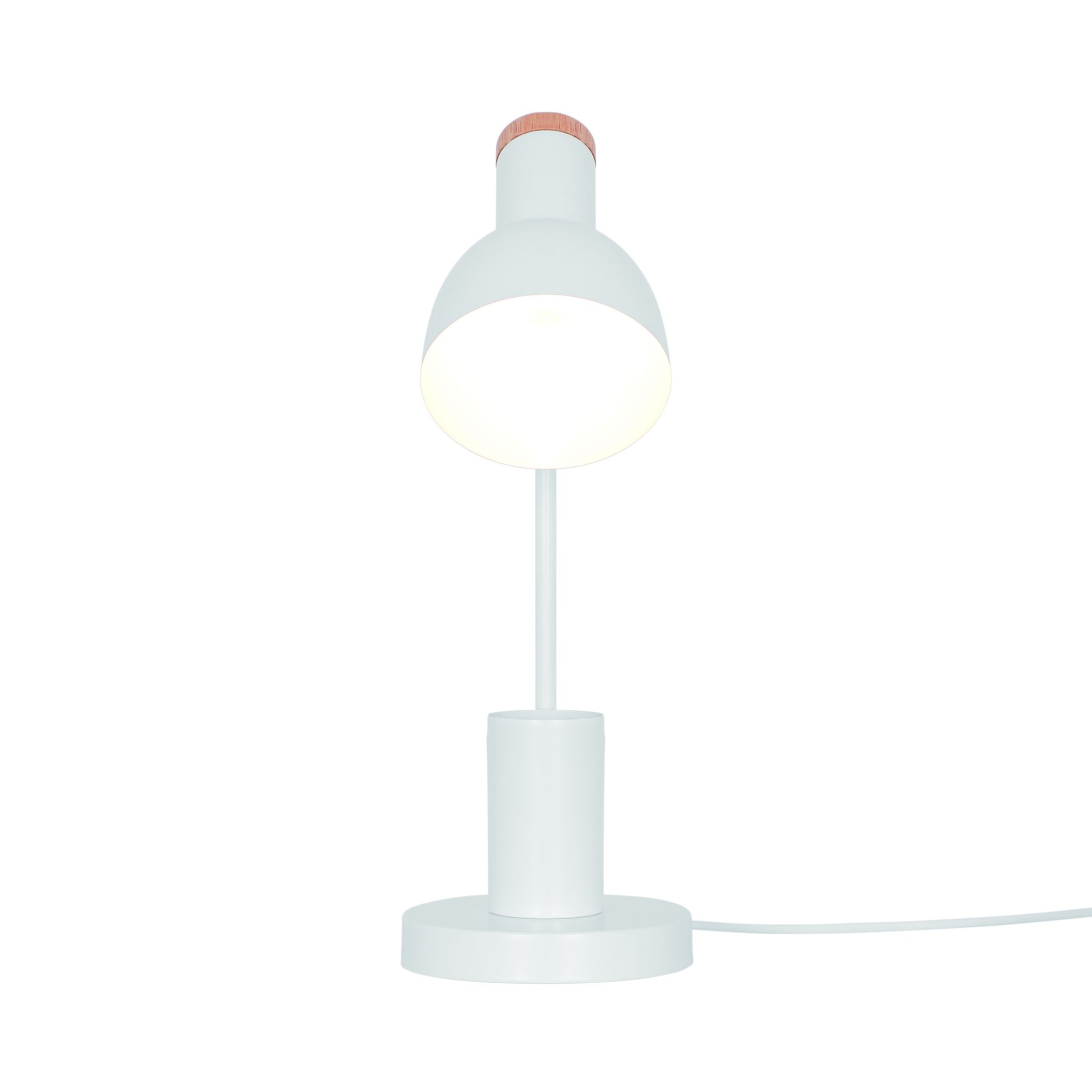 Tischleuchte Devone Weiss - 15W, E27, IP20