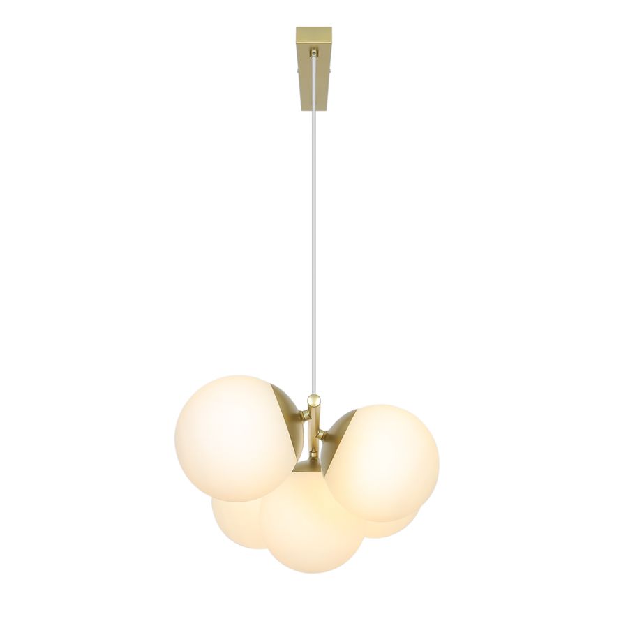 Pendelleuchte Lilly 5-spot Messing - E14, IP20, 230V
