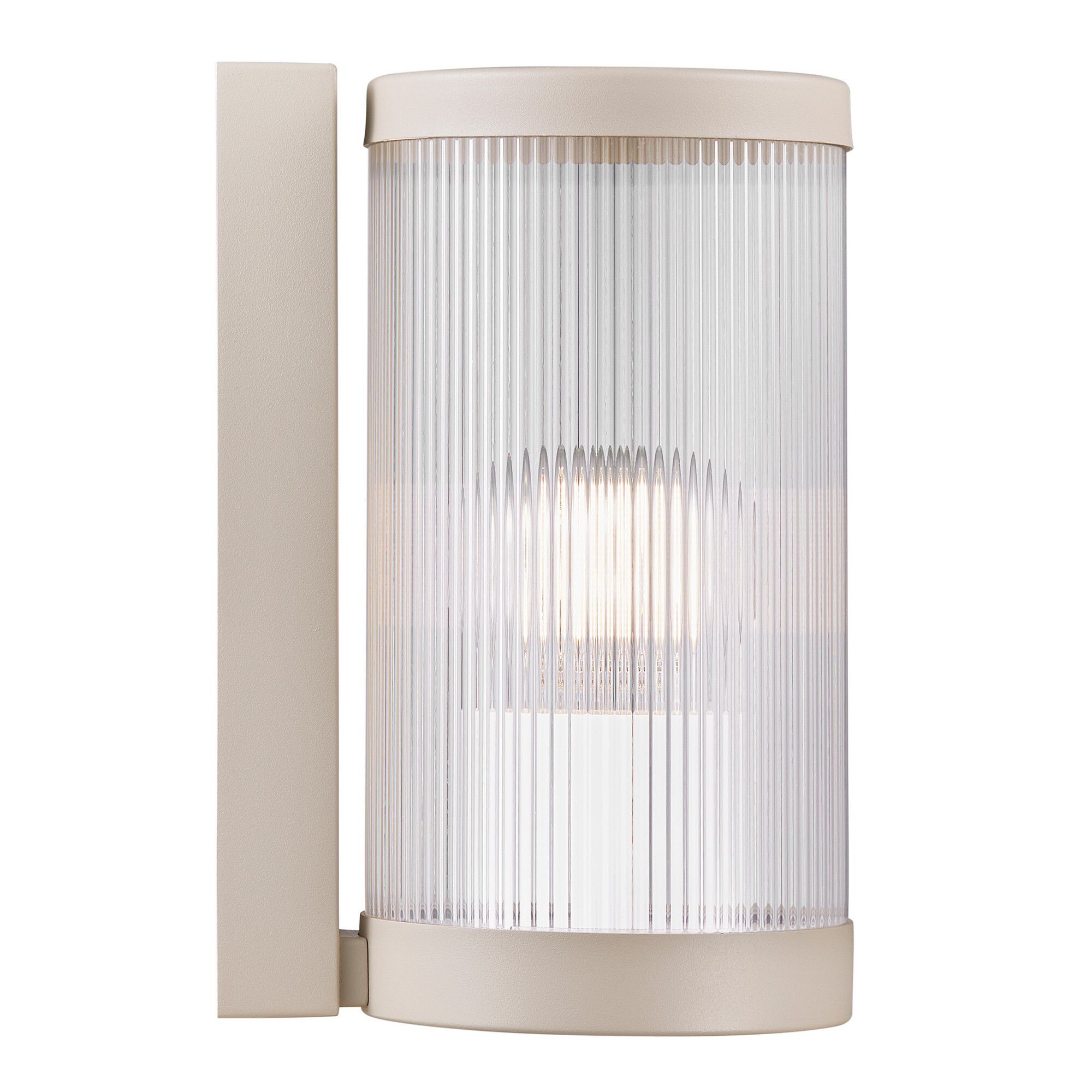 Wandleuchte COUPAR - 1xE27 (exklusiv), max.25W, IP54, sand, dimmbar (optional Leuchtmittel), D=130mm, H=250mm