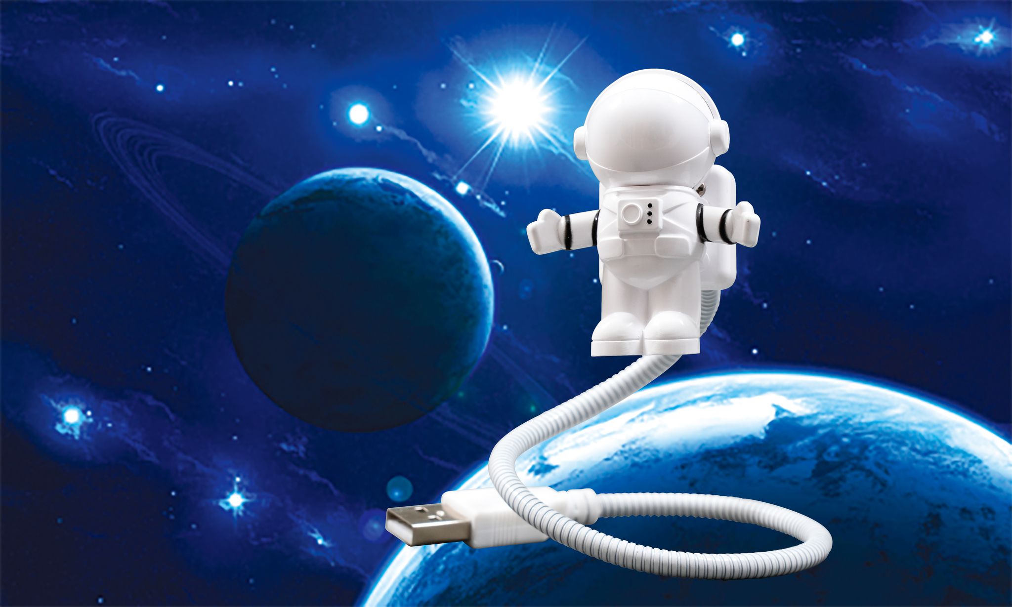 LED Licht Astronaut - 5V DC (USB-A), 0.15W, 6000K, nicht dimmbar, weiss