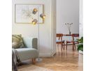 Stehleuchte MARON G - E14, max. 3x40W, IP20, nickel + braun + gold, nicht dimbar, exkl. Leuchtmittel, D=350mm, H=1528mm