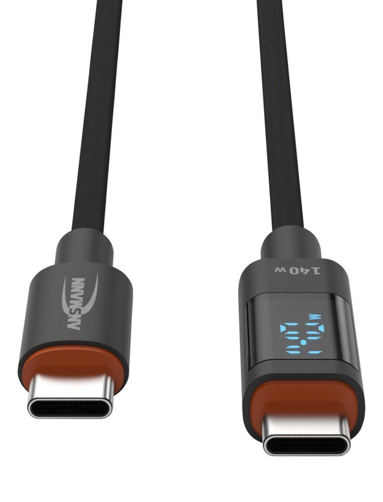 USB Typ-C auf USB Typ-C Kabel - 120cm, mit integriertem LED Display