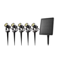 Solar-Gartenstrahler SIMON LED - IP65, 3000K, Solarpanel 6V, 5W. 70lm pro Leuchte, 5er Set, 5 x 1W