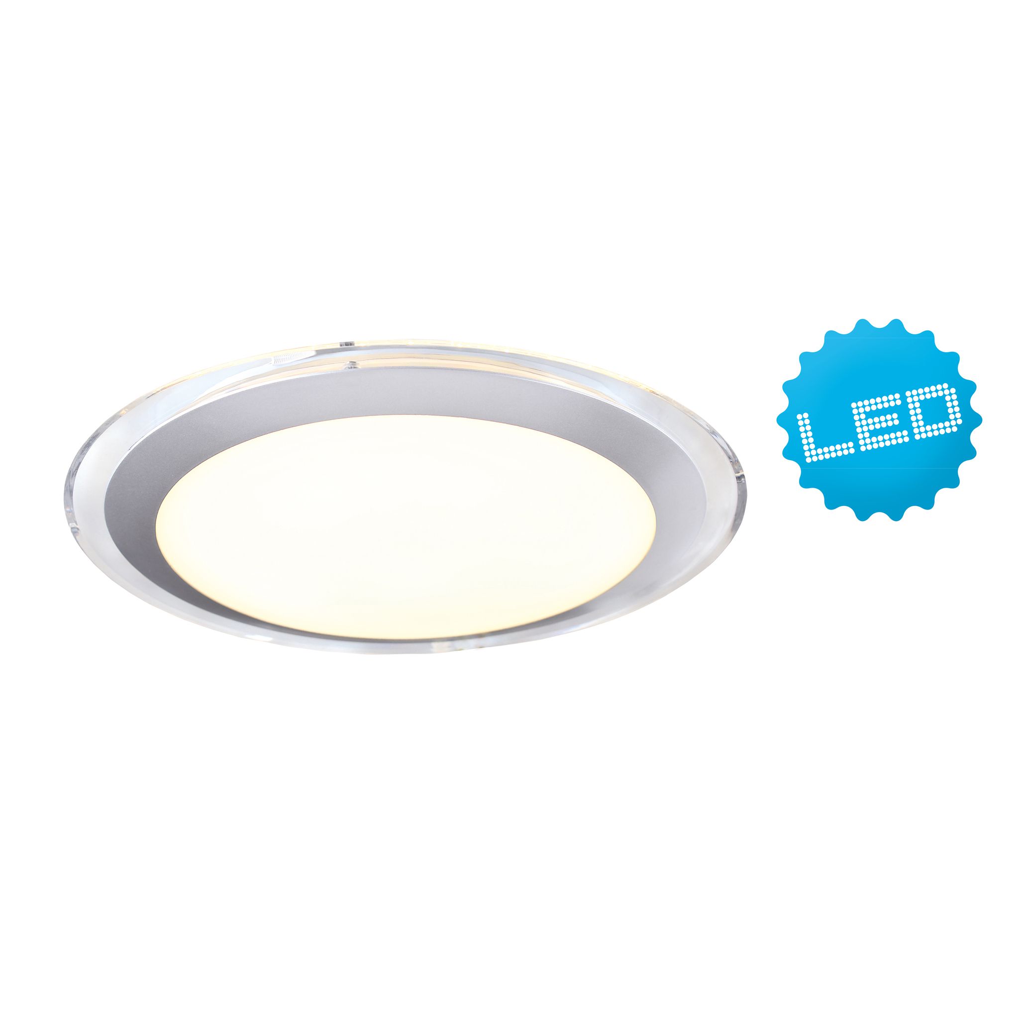 LED Deckenleuchte Lutos d:33cm - LED fest verbaut, 3000K, warmweiss