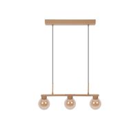 3er Pendelleuchte  DONIKA  L: 64cm - IP20, G9, Braun