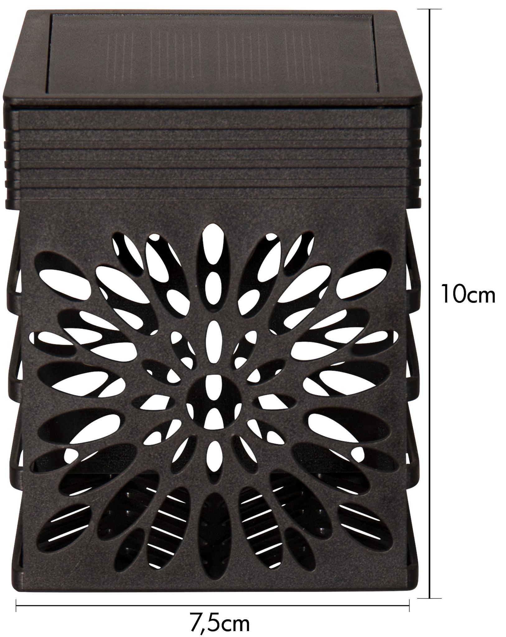 Solar Wandlanterne Izola - IP44, Warmweiss, Schwarz