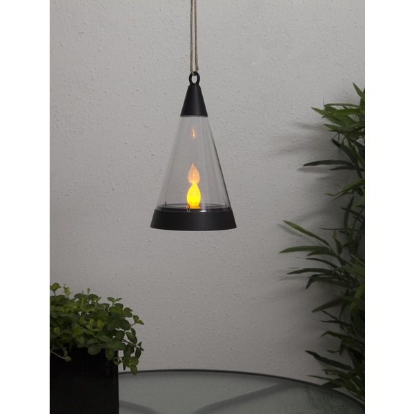 Solar Decoration Pisa - Schwarz, Lichtfarbe Amber