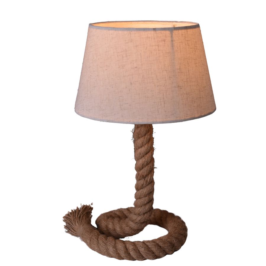 Tischleuchte mit Textilschirm Rope - E27, 40W, IP20