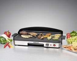 Griglia da tavolo BBQ 2003 Gourmet - Tischgrill BBQ, Edelstahl/schwarz, 1900W