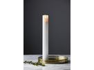 Candela in plastica a LED  M-Twinkle - Indoor, Weiss, 40cm Höhe, Timerfunktion