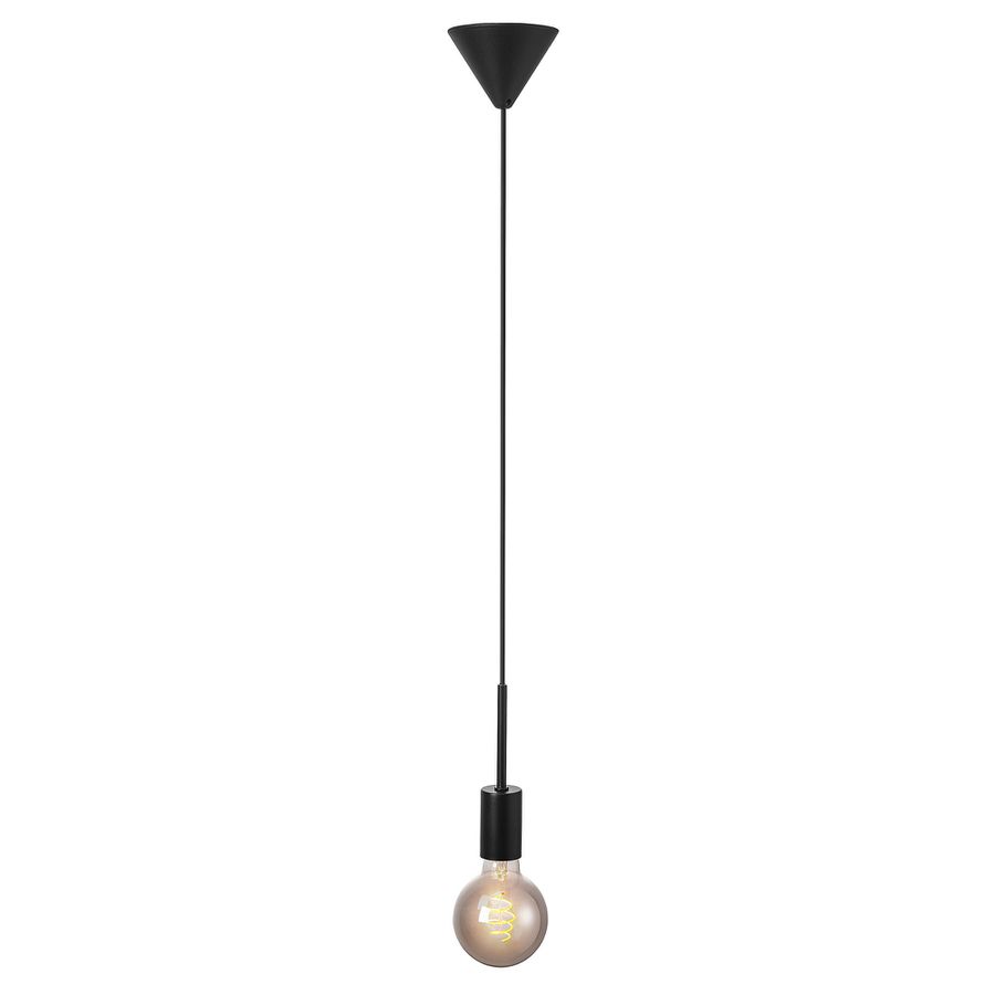 Paco , Pendelleuchte, Schwarz - IP20, E27