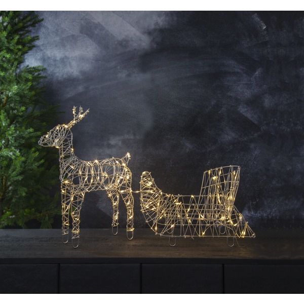 Decorazione esterna capriolo - IP44, Warmweiss, 120 LED