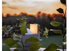 LED Grablicht Flame Kerze - Outdoor, Weiss, 7cm Höhe, Timerfunktion