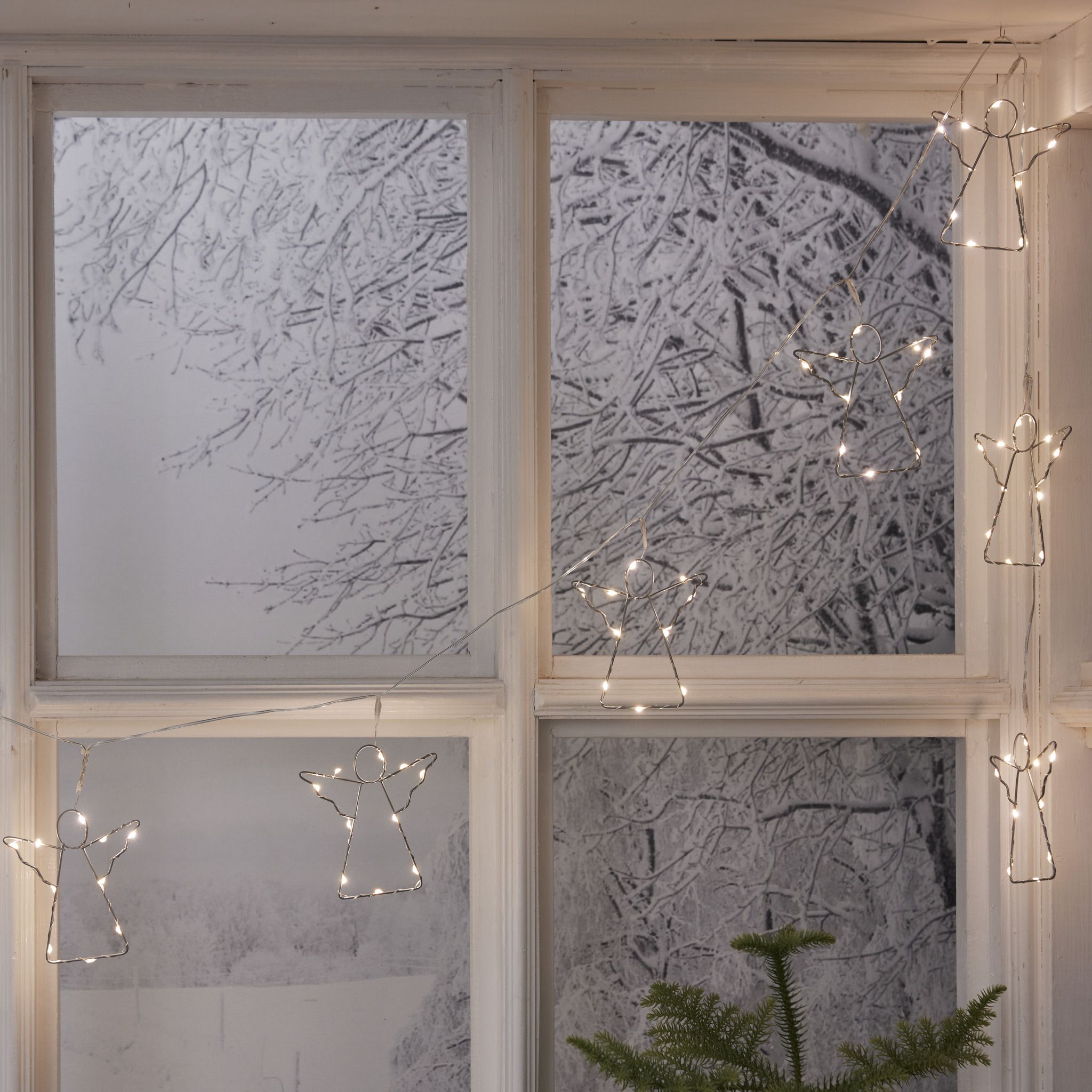 Lichterkette Angela - IP20, Warmweiss,Silber