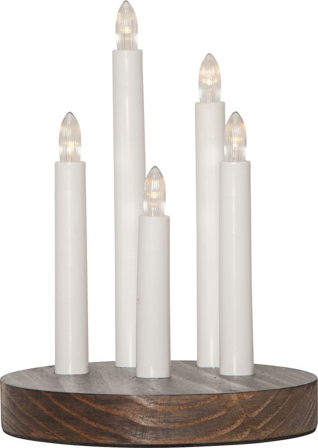 Kerzenleuchter DORIS - IP20, Braun, Warmweiss
