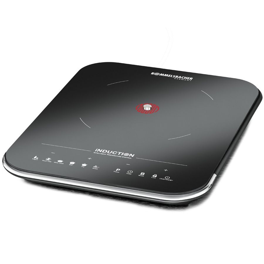 Einzelkochplatte Induktion mit Temperatursensor - Einzelkochplatte Induktion mit Temperatursensor, 230V, 2000W, schwarz/silber