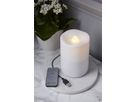 LED Pillar Kerze Water - Indoor, Weiss, 14cm Höhe, Timerfunktion