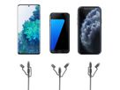 USB 3in1 Daten und Ladekabel 120 cm - USB 3-in-1 Micro/Type-C/ Lightning Daten und Ladekabel, 120cm