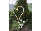 LED Licht Herz - Outdoor, Weiss, 39cm Höhe, Timerfunktion