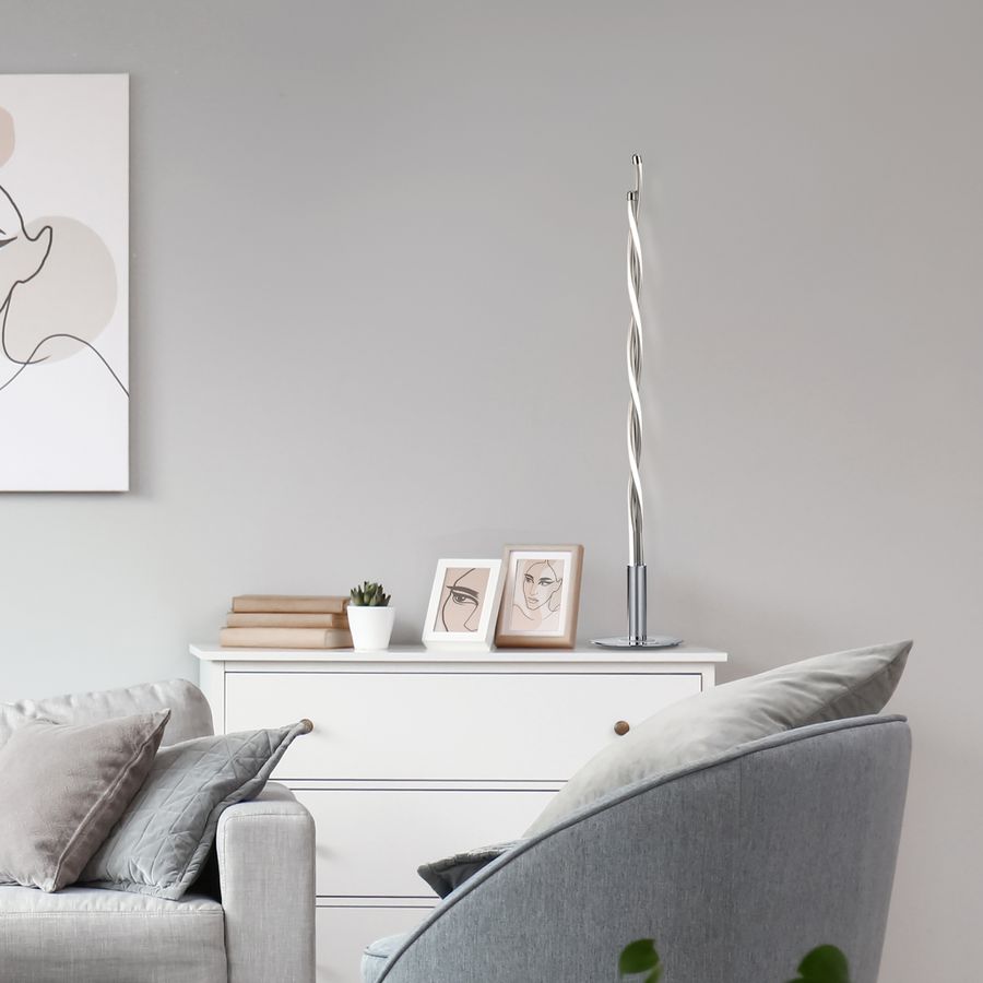 LED Tischleuchte h: 85cm Twist - LED fest verbaut, 3000K, warmweiss