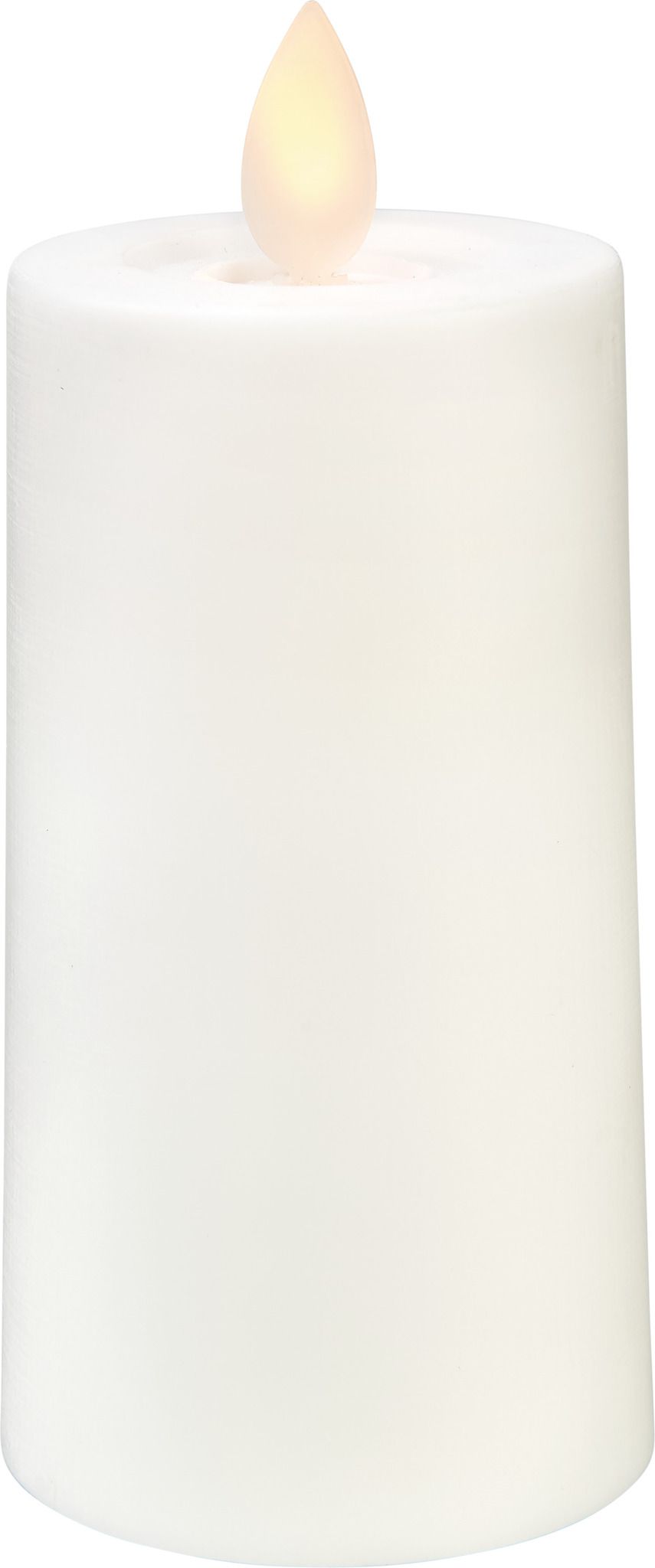Bougie LED en plastique M-Twinkle - Outdoor, Weiss, 11.5cm Höhe, Timerfunktion