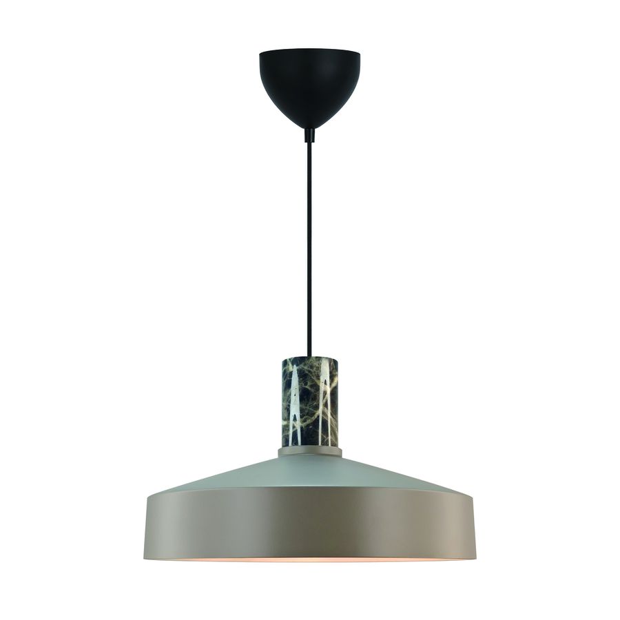 Pendelleuchte Elvas Marmor Hellbraun - 60W, E27, IP20