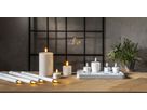 LED Pillar Kerze Flamme Charge - Indoor, Weiss