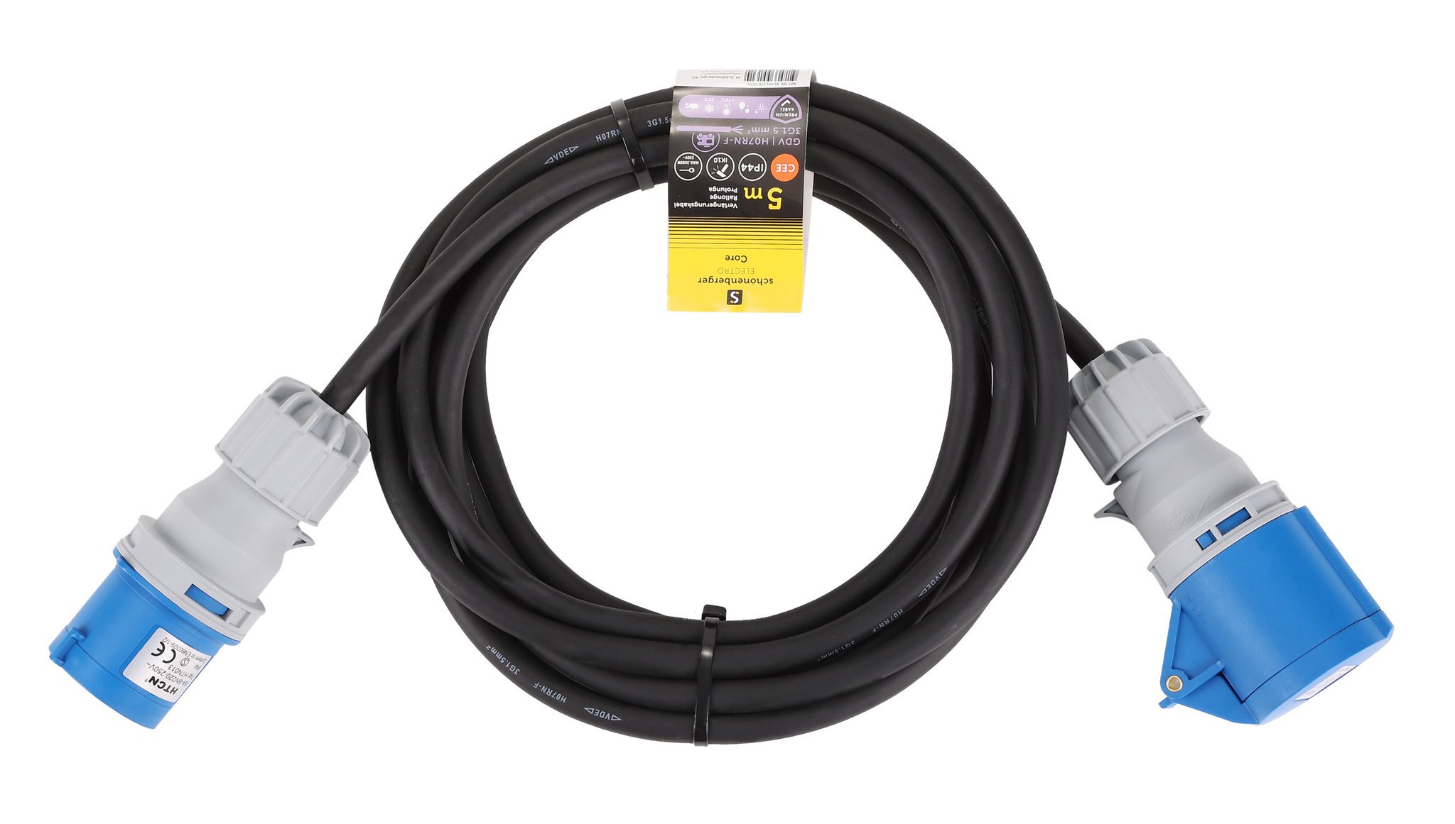 Verlängerung CEE 3P IP44 5m - H07RN-F 3G1.5mm2