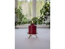LED Pillar Kerze Flamme - Indoor, Rot, 12cm Höhe, Timerfunktion