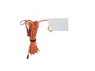 10m Seil geflochten mit integrieter LED Beleuchtung - 3xAA Batterie (exkl.), 100 LED`s, IP67, Farbe Orange, L= 1000cm,  Zugkraft pro Meter 2.95KN/300KG