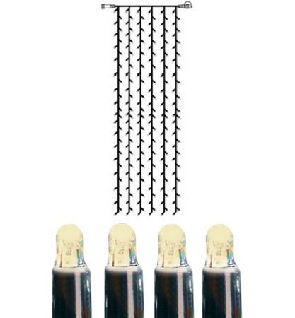 System LED Extra, Vorhang, 100x400cm - Schwarz, Warmweiss