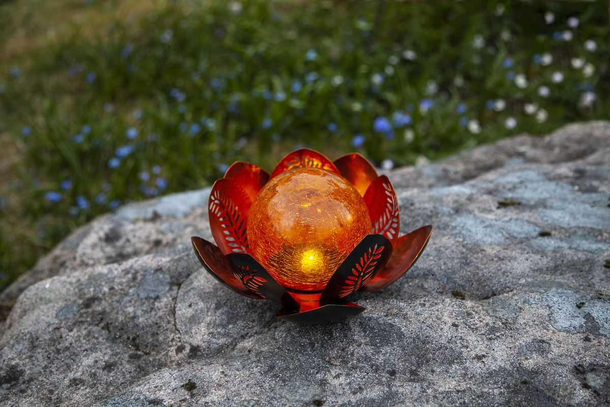 Solar Decoration Lilly - Warmweiss, IP44, Amber